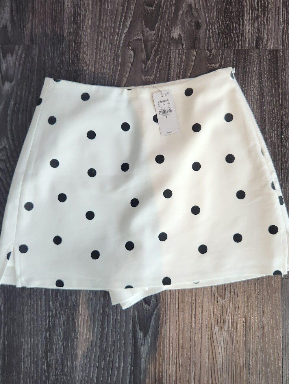 Express Black and White Mini Skort Size 2